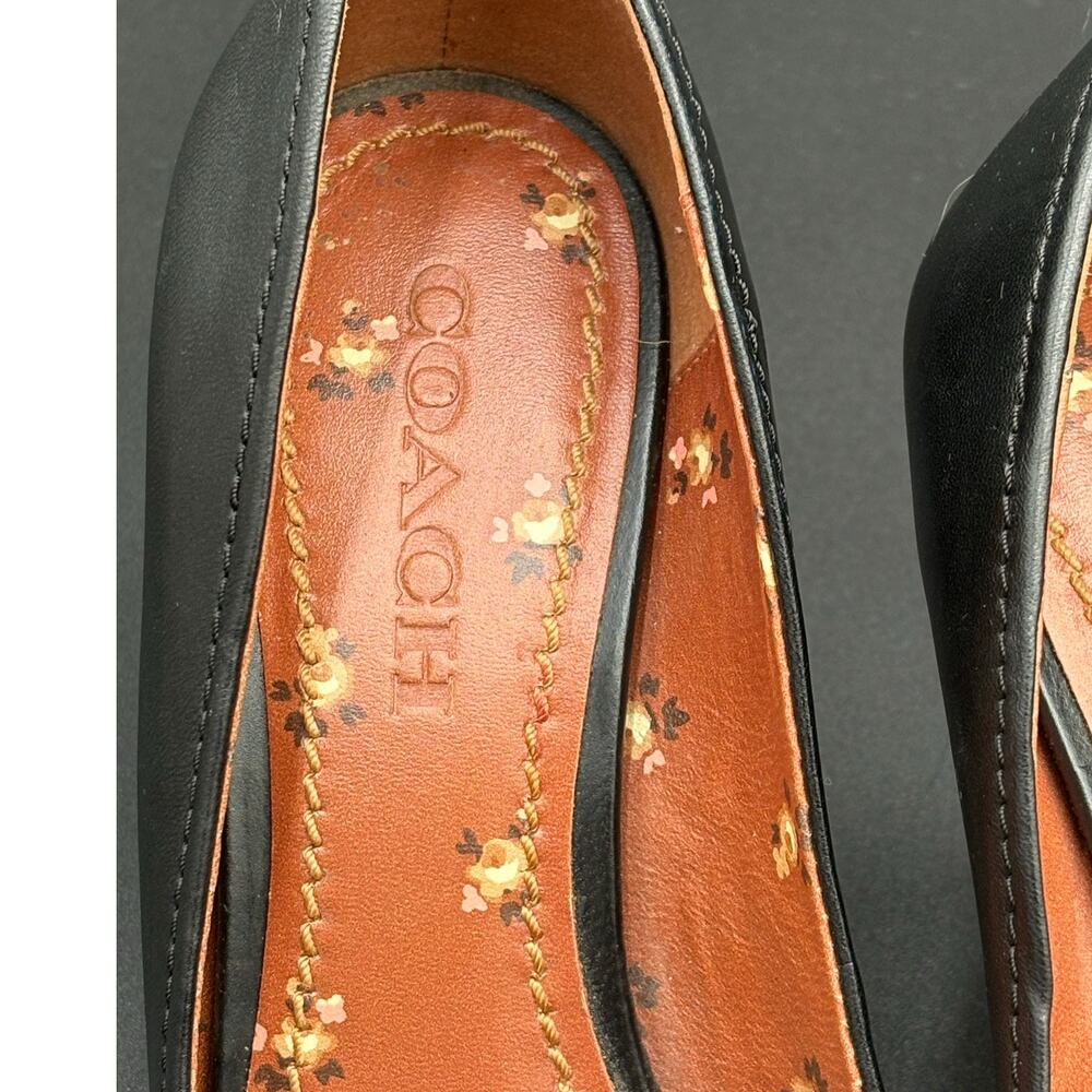 Coach G1807 Black Leather Pointed Toe Pumps Heels Women's Size 7.5B - Picture 11 of 11